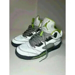 Nike Air Jordan 5 Retro Boys Size 6Y Gray Athletic Shoes Sneakers Basketball